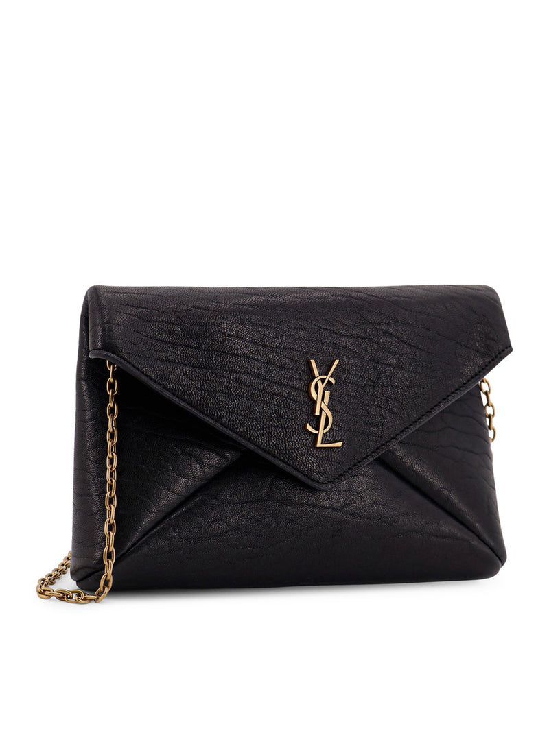 CASSANDRE LOGO LEATHER SHOULDER BAG