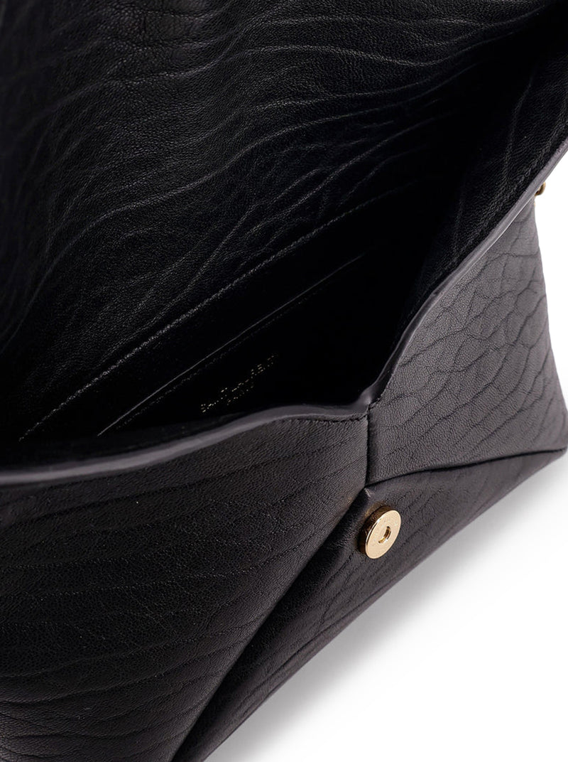 CASSANDRE LOGO LEATHER SHOULDER BAG