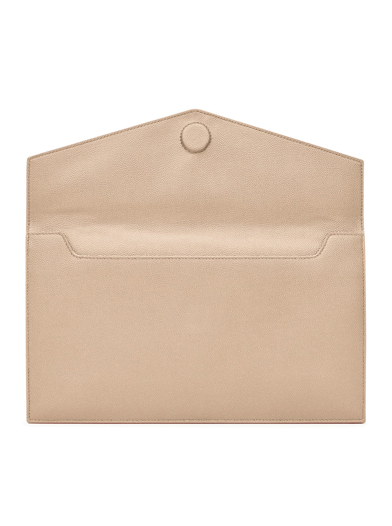UPTOWN CLUTCH IN GRAIN DE POUDRE EMBOSSED LEATHER
