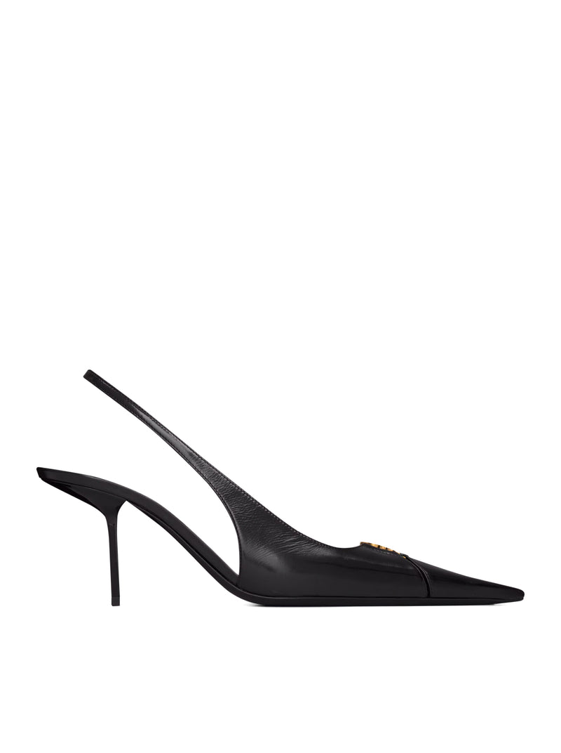 BABYLONE BRETEUIL SLINGBACK PUMPS IN SMOOTH LEATHER