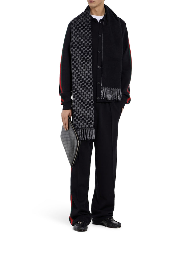 GG WOOL AND CASHMERE SCARF