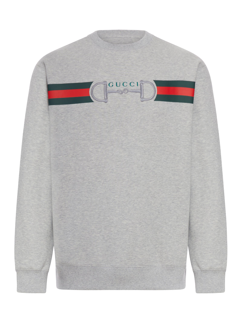 COTTON JERSEY SWEATSHIRT WITH PRINTED LOGO