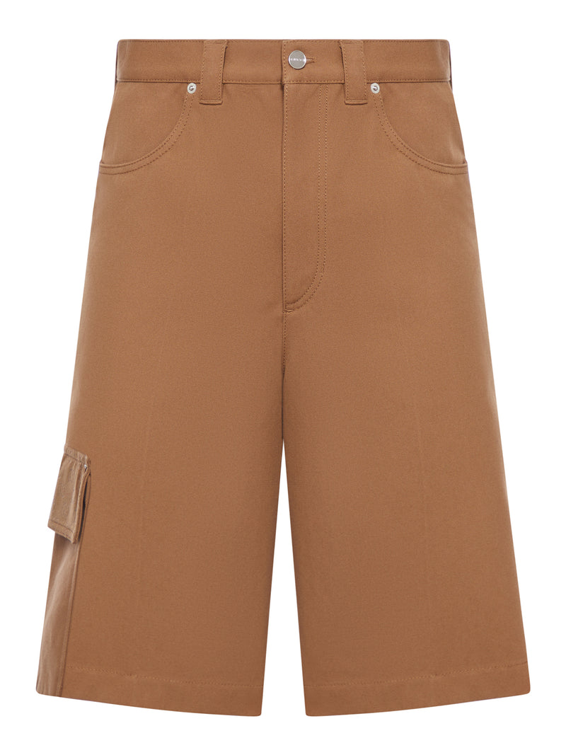 HEAVY COTTON CANVAS CARGO BERMUDA SHORTS