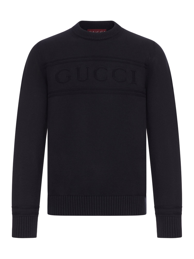 COTTON KNITTED SWEATER WITH INTARSIA