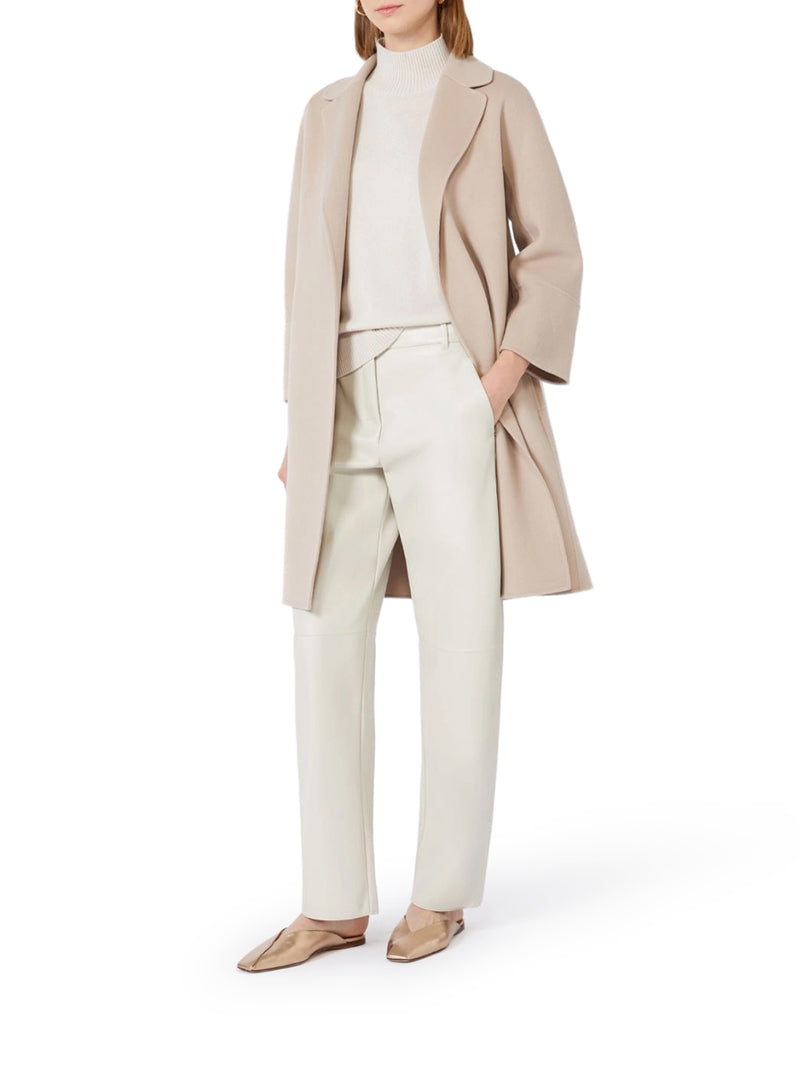 ARONA SHORT COAT IN BEIGE ROSE WOOL