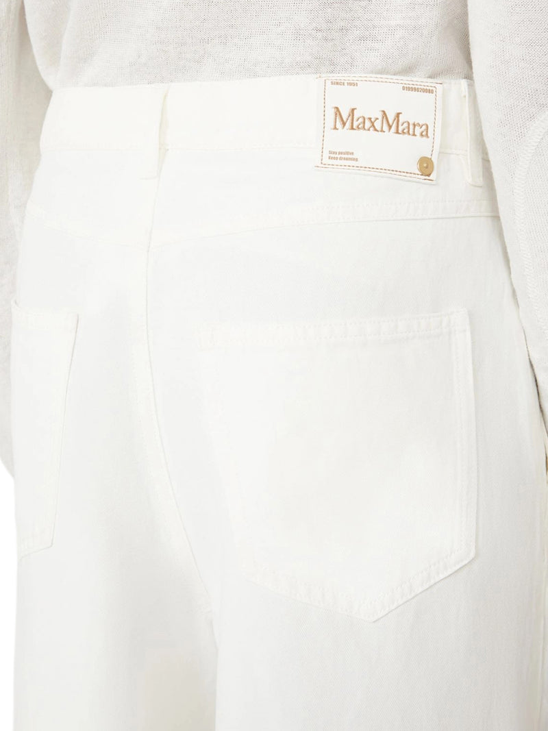 WIDE COTTON AND LINEN TROUSERS