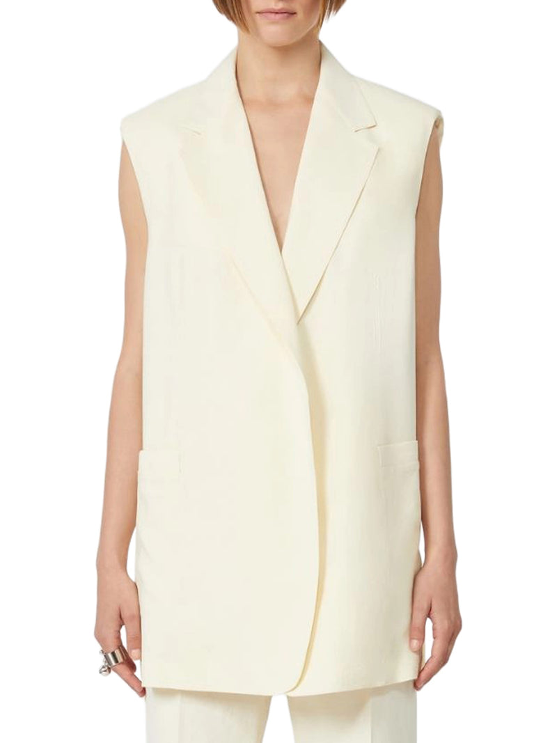 OVERSIZED VEST IN WASHED VISCOSE
