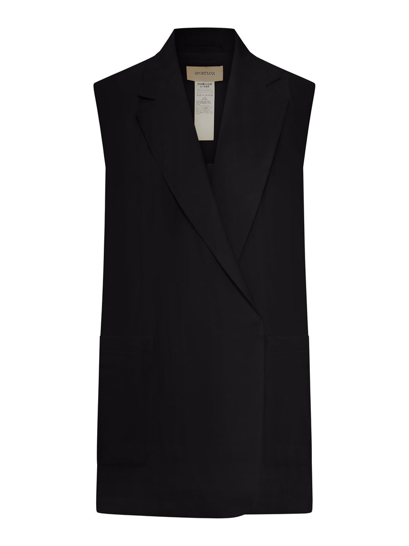 OVERSIZED VEST IN WASHED VISCOSE