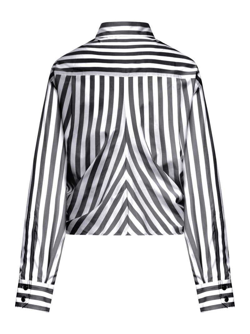 PALMIZI CROPPED COTTON SHIRT WITH FRONT KNOT