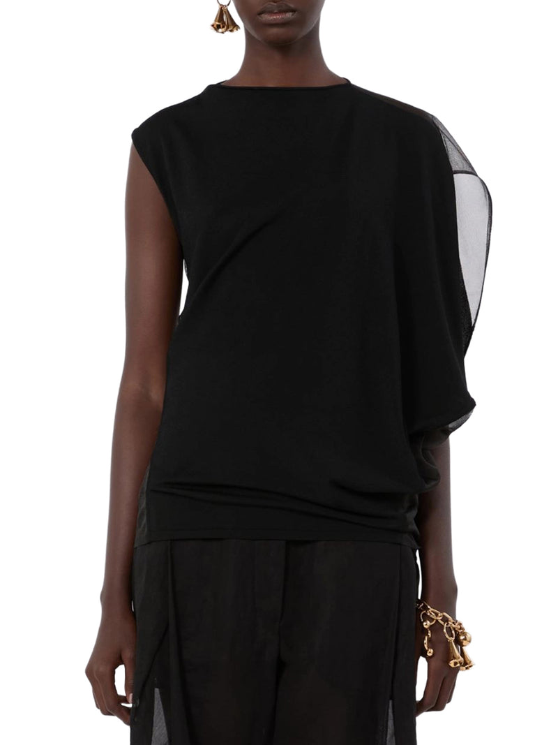 ASYMMETRIC TOP IN STRETCH FABRIC