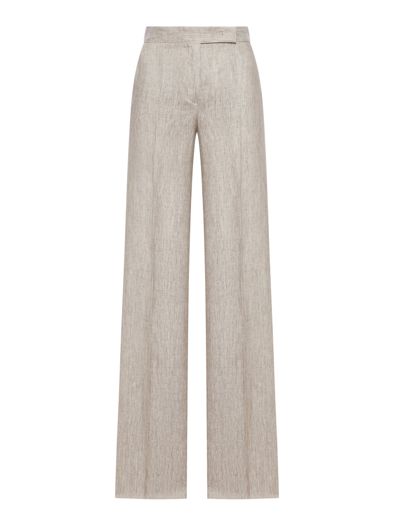 CHEVRON LINEN BATAVIA TROUSERS