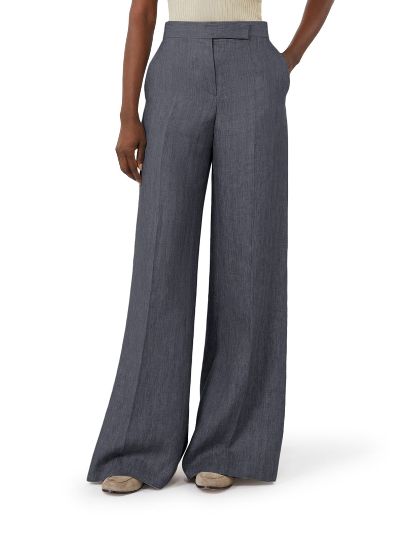 CHEVRON LINEN BATAVIA TROUSERS