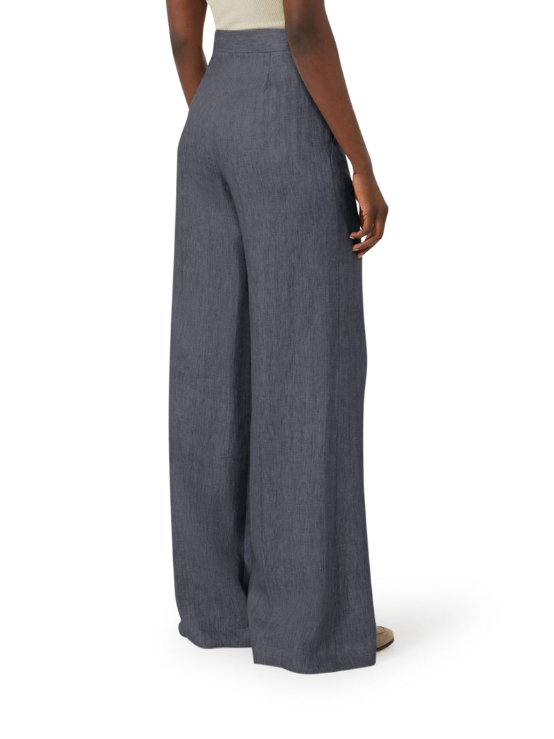 CHEVRON LINEN BATAVIA TROUSERS