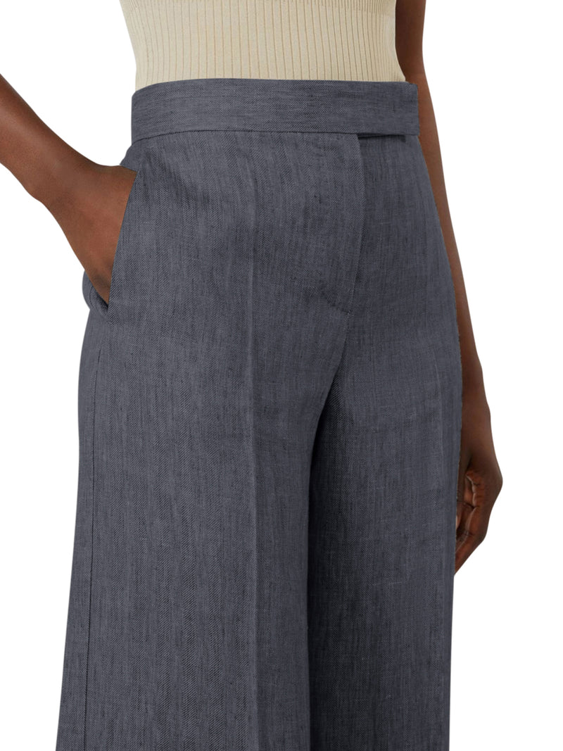 CHEVRON LINEN BATAVIA TROUSERS