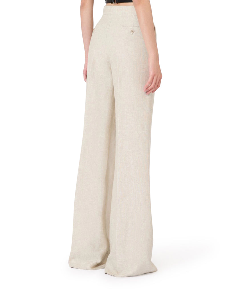 WIDE LINEN DRILL TROUSERS