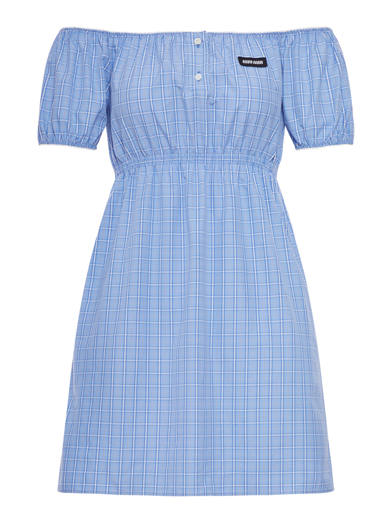 COTTON POPLIN MIDI DRESS