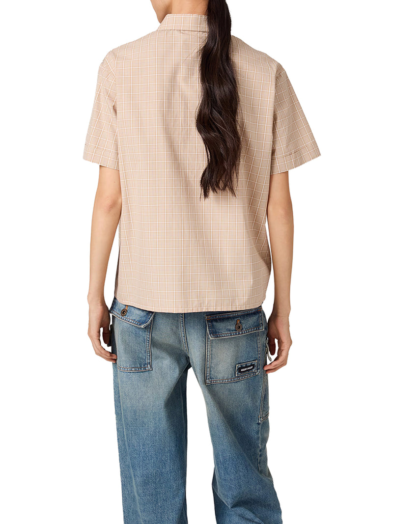 CHECKED COTTON POPLIN SHIRT