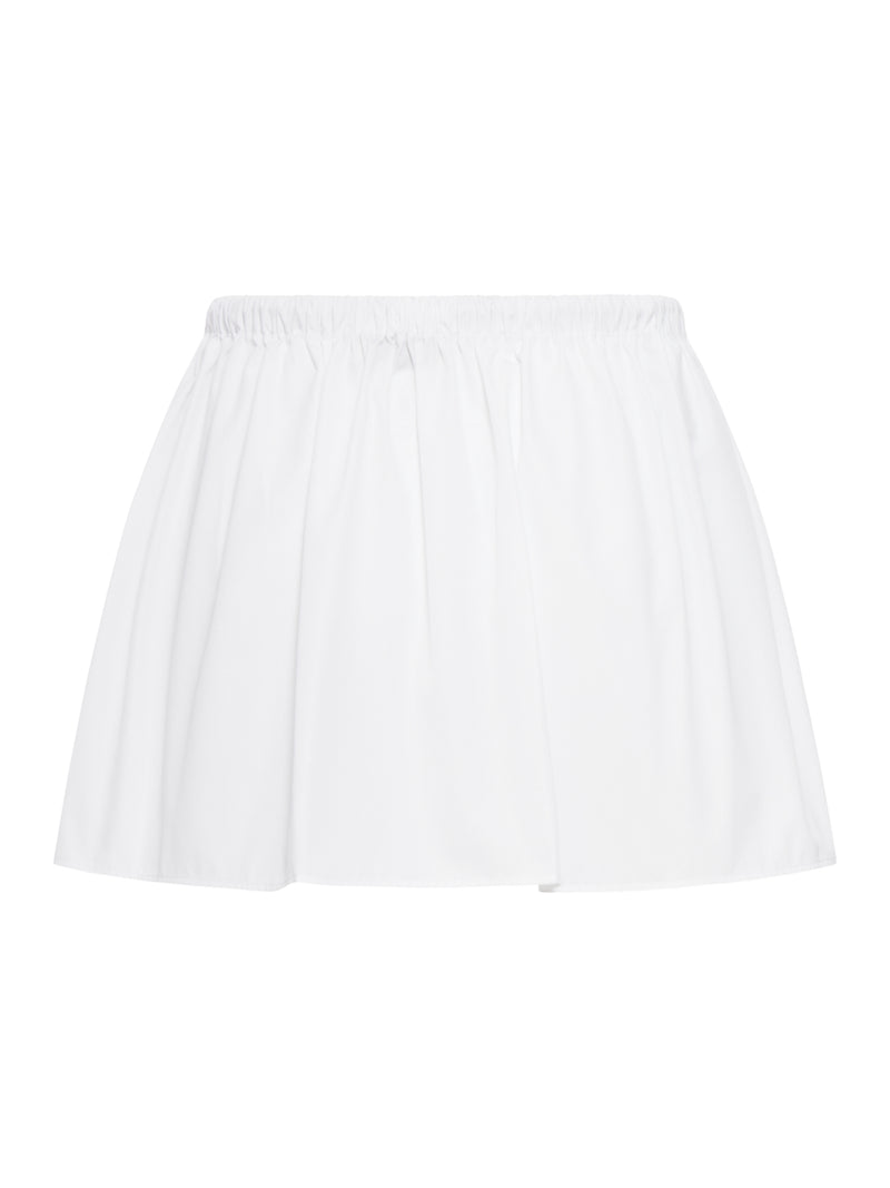 COTTON POPLIN MINI SKIRT WITH LOGO