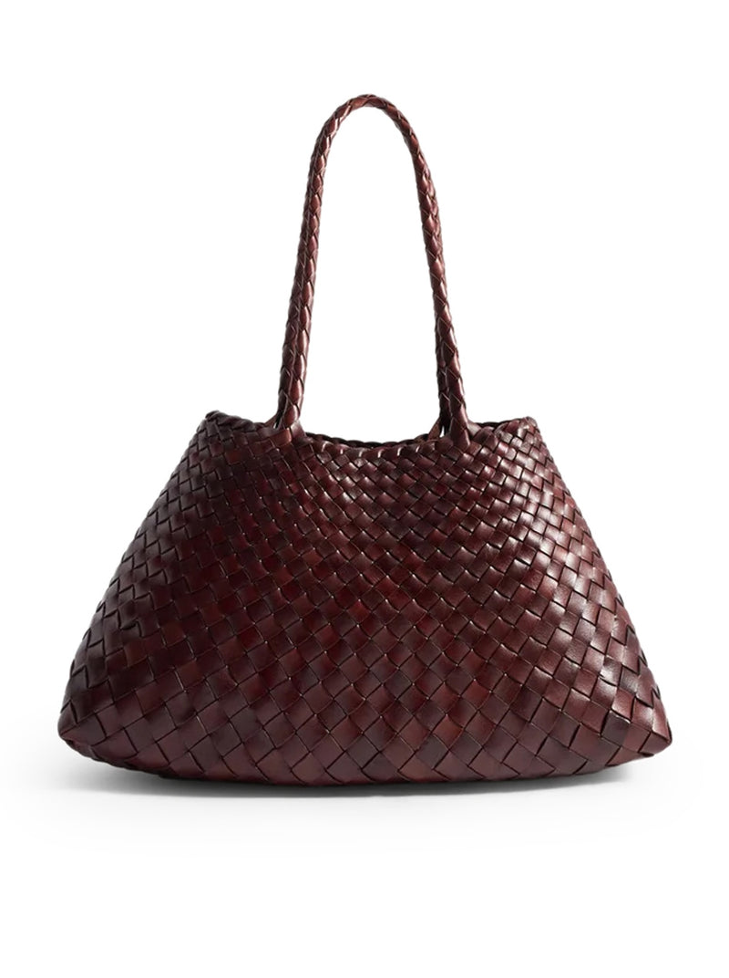 SANTA CROCE BIG WOVEN LEATHER BAG