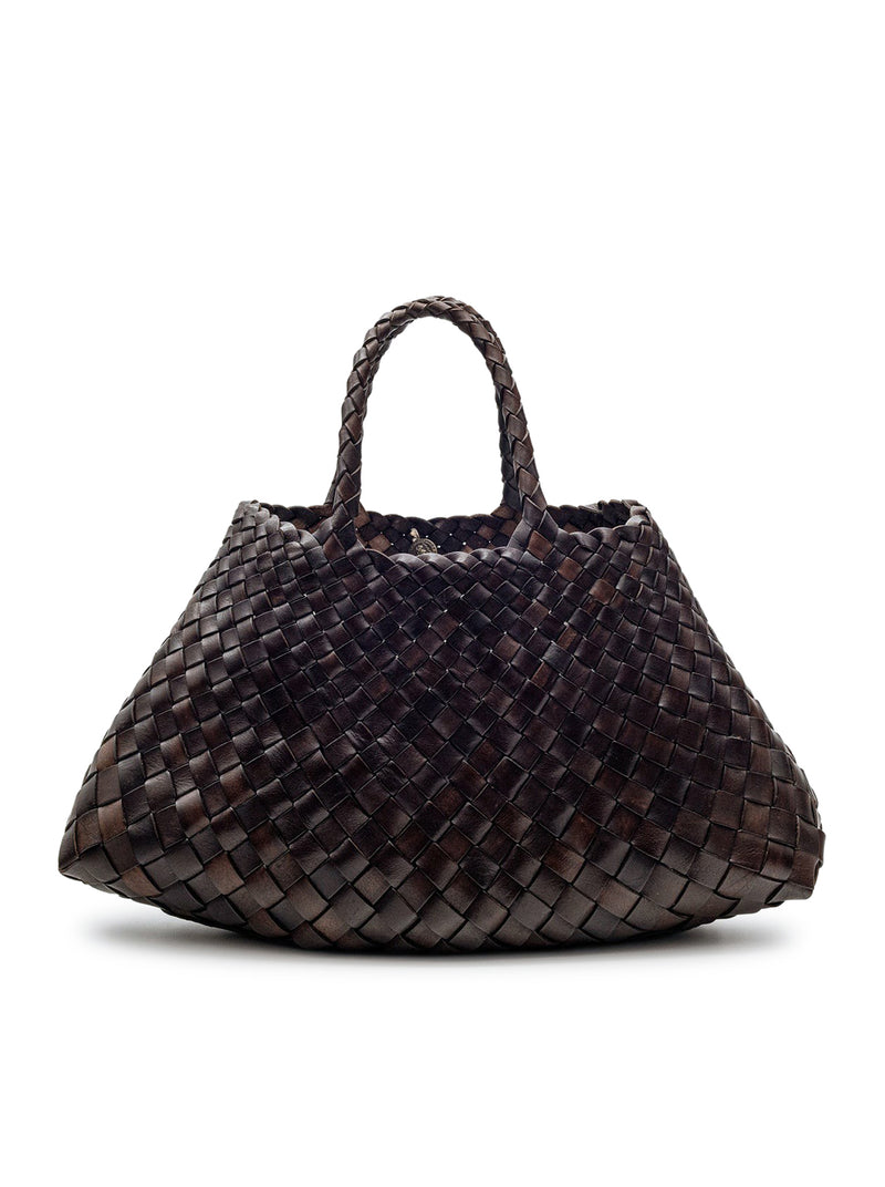 SANTA CROCE SMALL BROWN LEATHER BAG