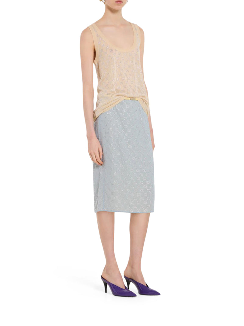 SILK TOP WITH ALL-OVER