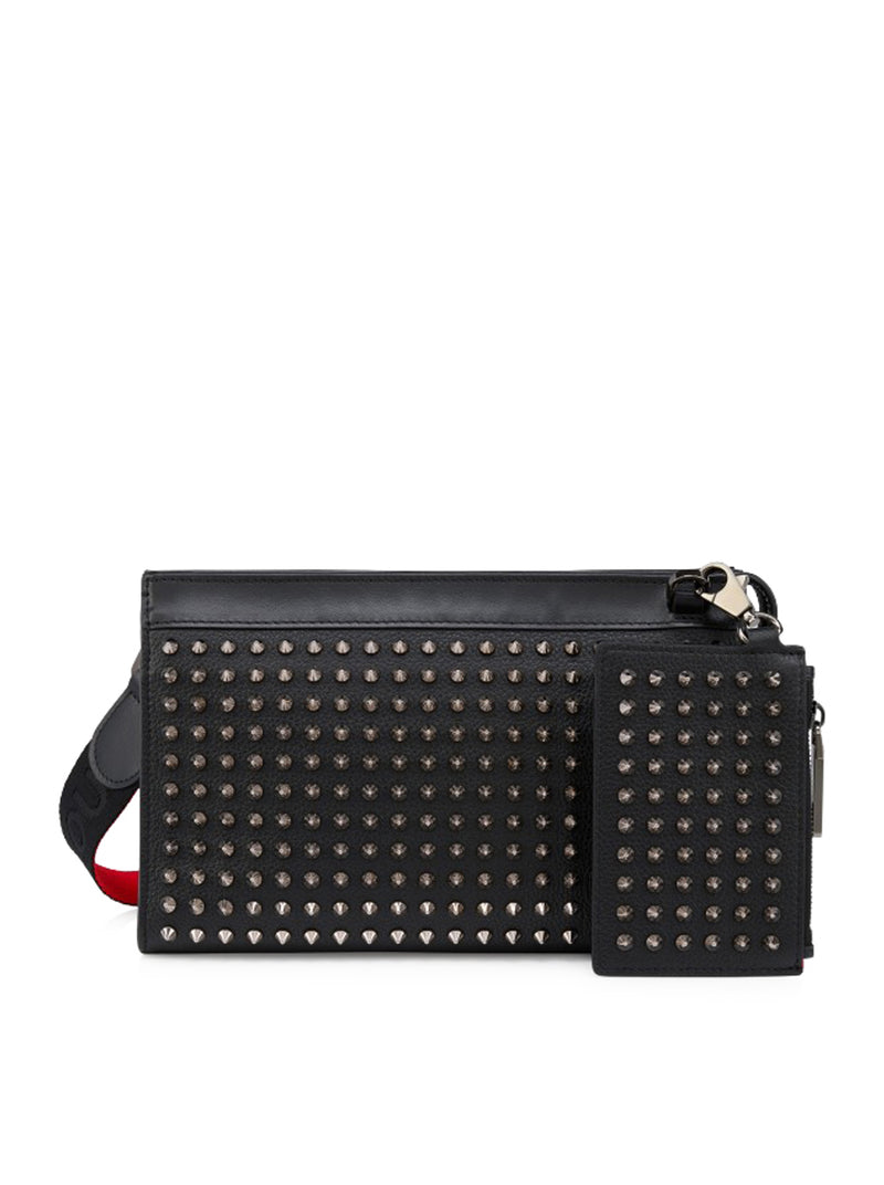 FUNKY STUDDED CALFSKIN HAMMERED SHOULDER BAG