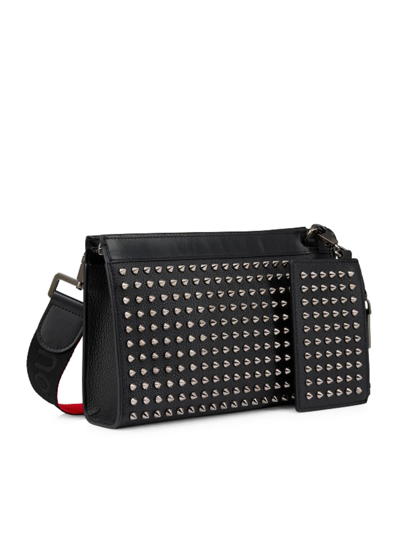 FUNKY STUDDED CALFSKIN HAMMERED SHOULDER BAG