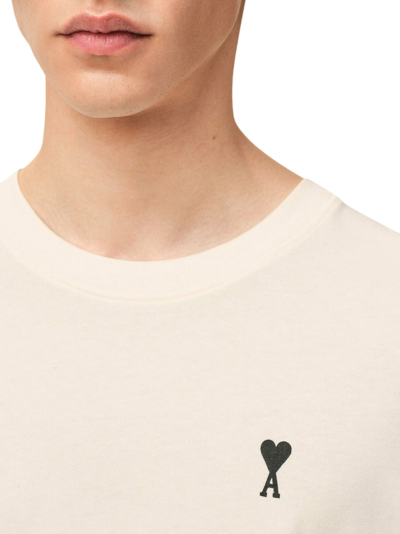 WHITE T-SHIRT WITH PLACE DES VICTOIRES PRINT IN COTTON