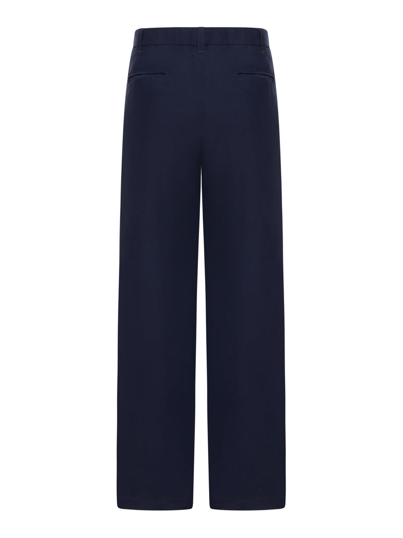WIDE-LEG TAILORED LINEN TROUSERS