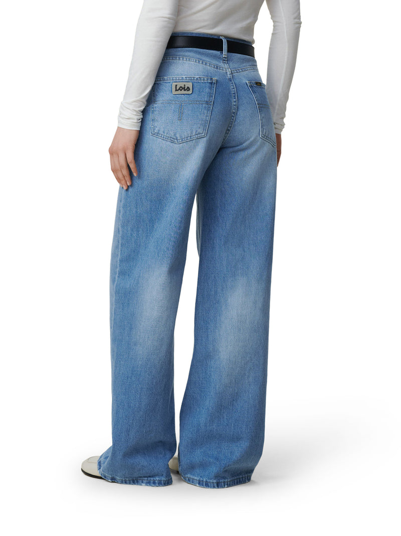 SKATER LOOSE WIDE LEG JEANS