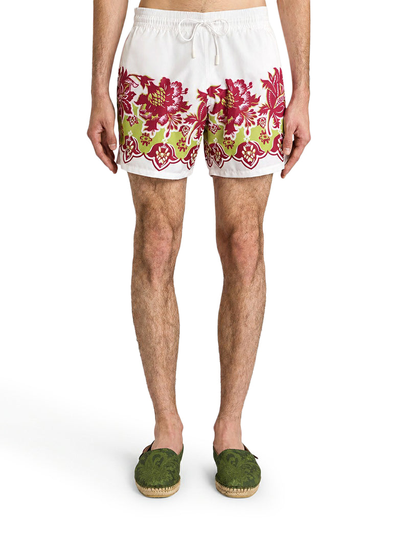 SWIMWEAR WITH PLACED FLORAL PRINT