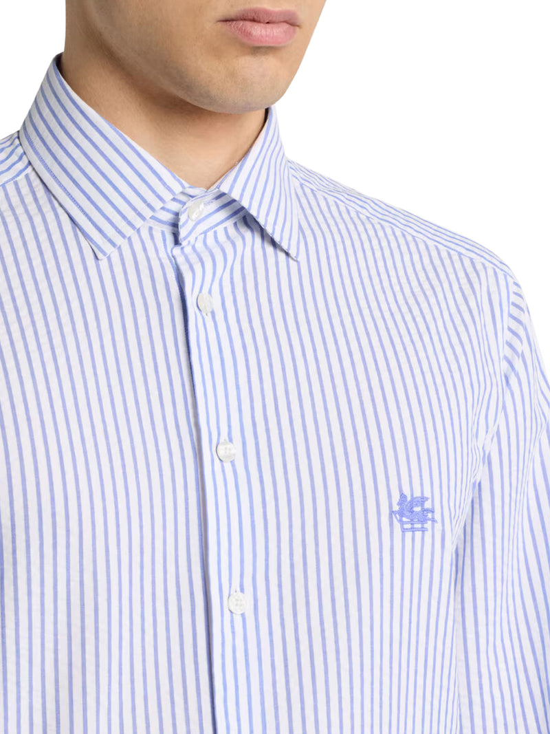 STRIPED SEERSUCKER COTTON SHIRT