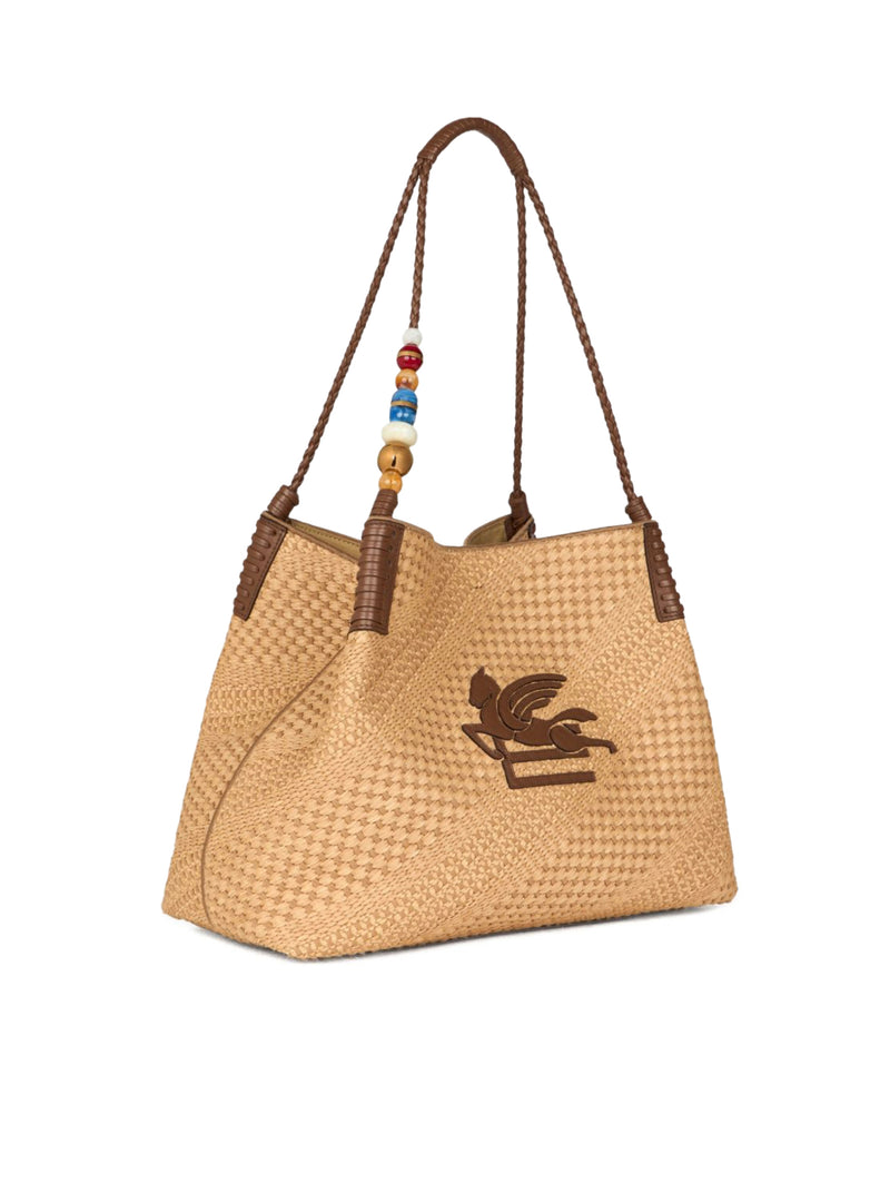 LIBRA RAFFIA SHOPPING BAG