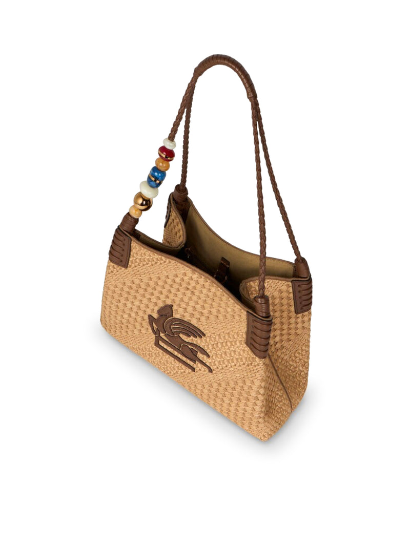 LIBRA SMALL RAFFIA SHOPPING BAG