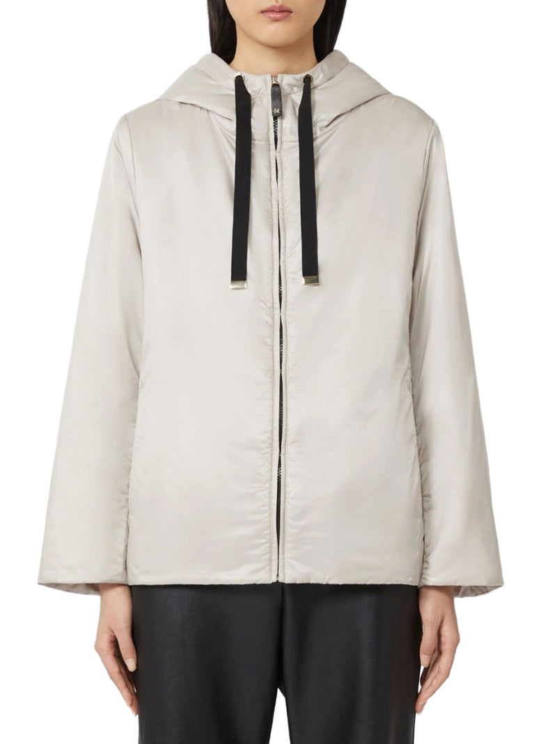 PADDED JACKET WITH HOOD IN WATERPROOF CANVAS