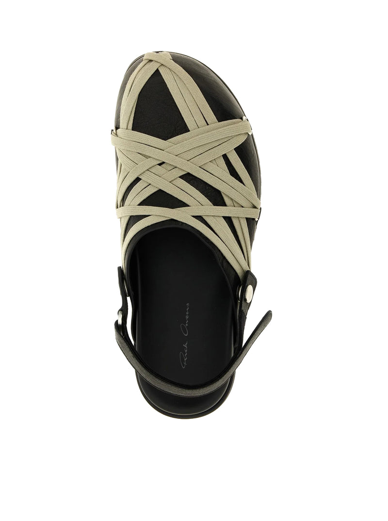 BLACK MEGALACED MULES