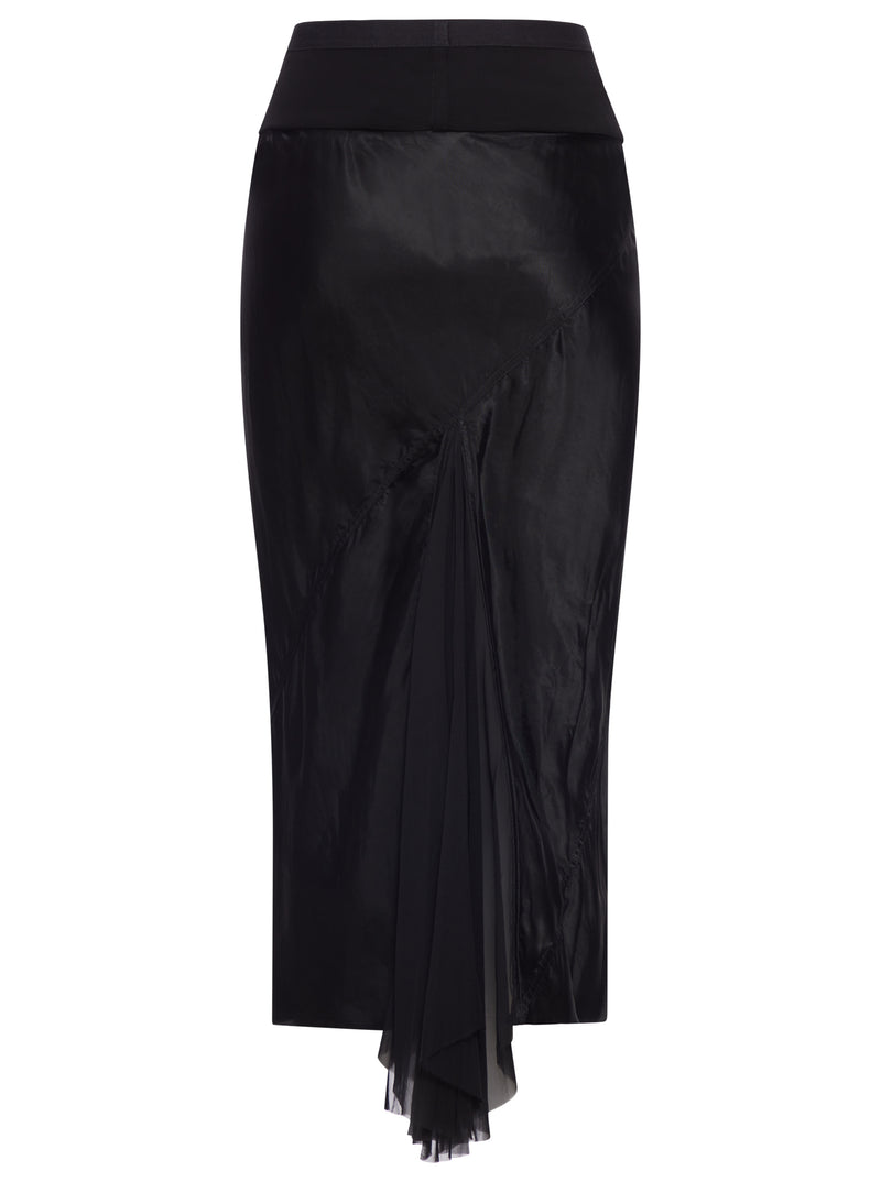 ASYMMETRIC MIDI SKIRT