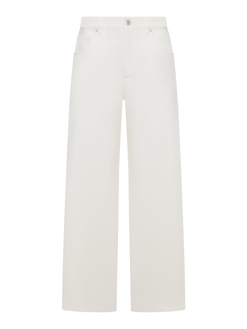 WIDE LEG COTTON TROUSERS