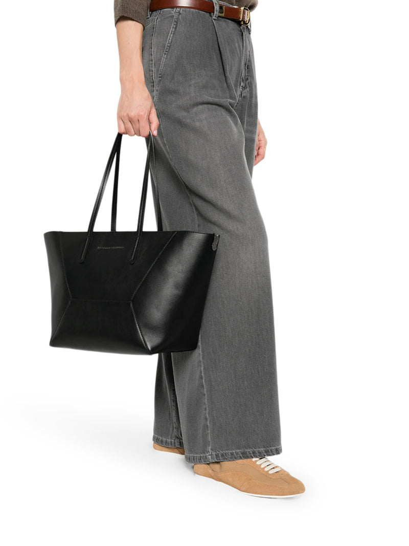 LEATHER SHOPPER BAG