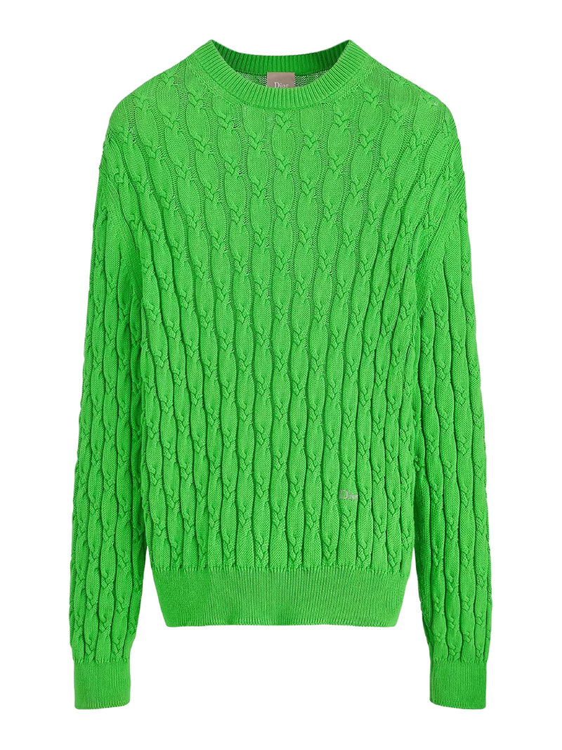 CABLE KNIT COTTON SWEATER