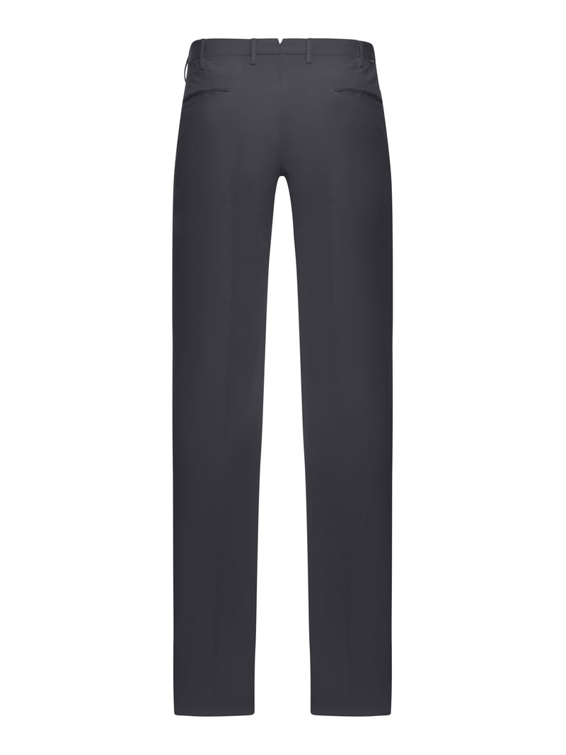 SLIM FIT TAILORED COTTON TROUSERS