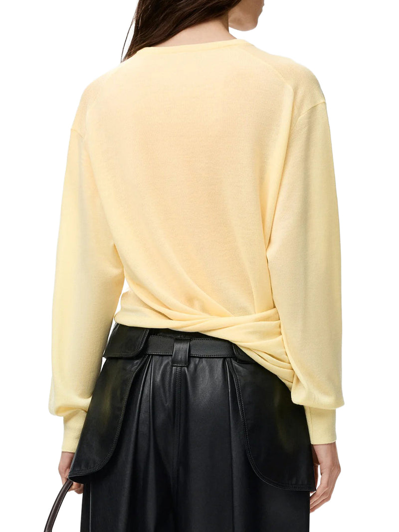 DRAPED MERINO WOOL SWEATER