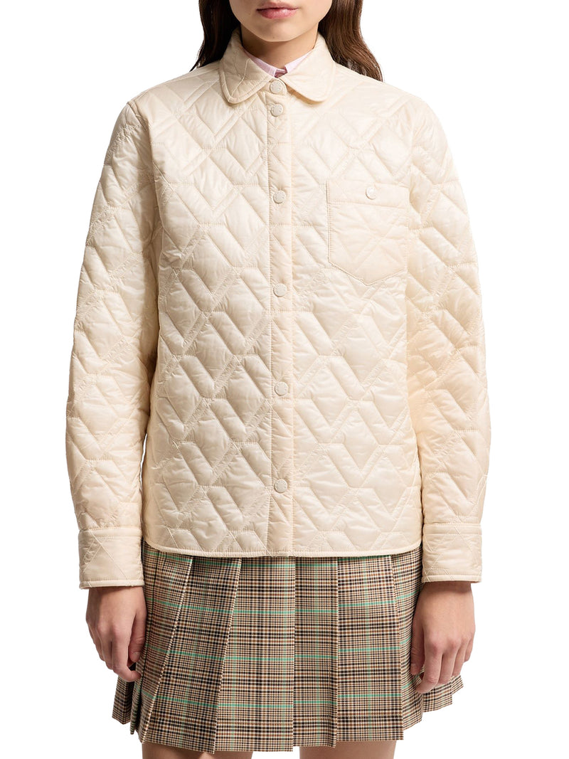 DIAMOND QUILTED PADDED SHIRT JACKET