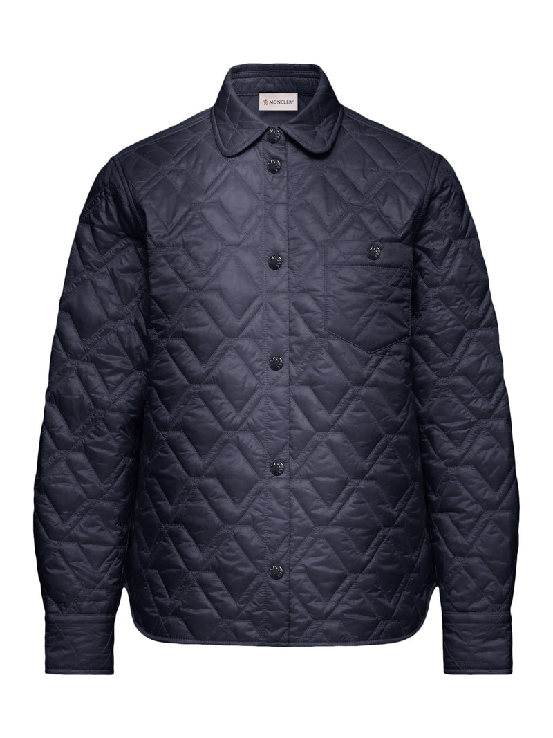 DIAMOND QUILTED PADDED SHIRT JACKET