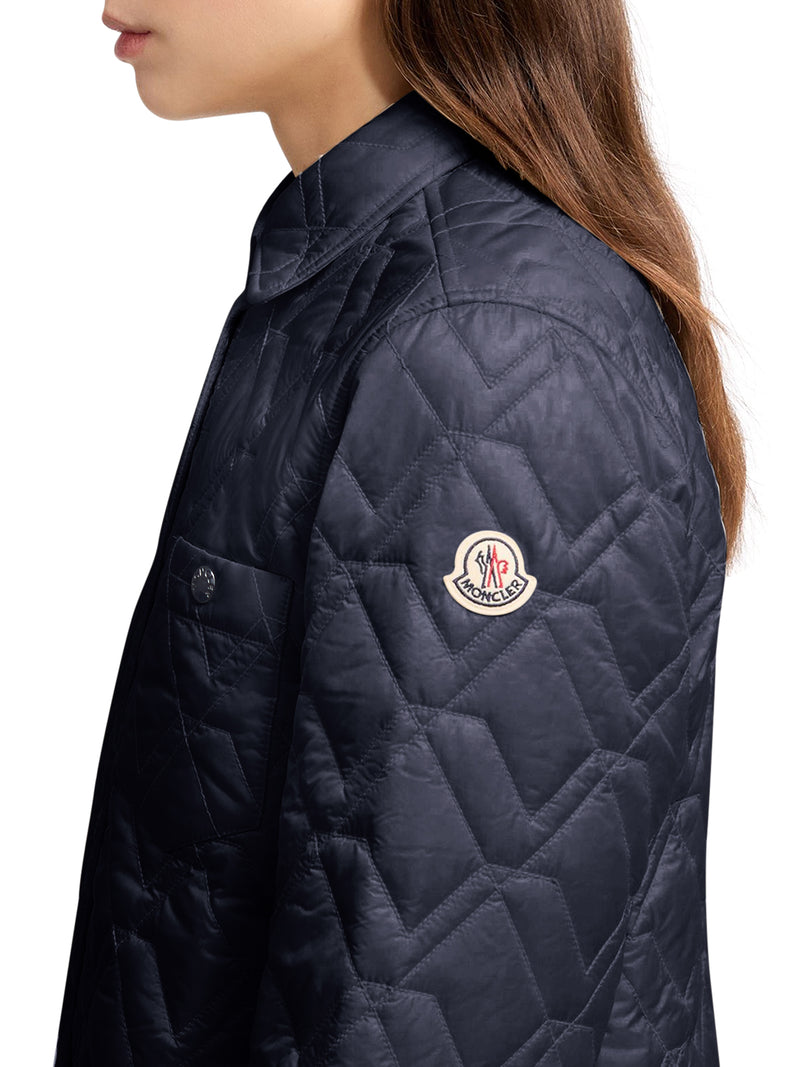 DIAMOND QUILTED PADDED SHIRT JACKET