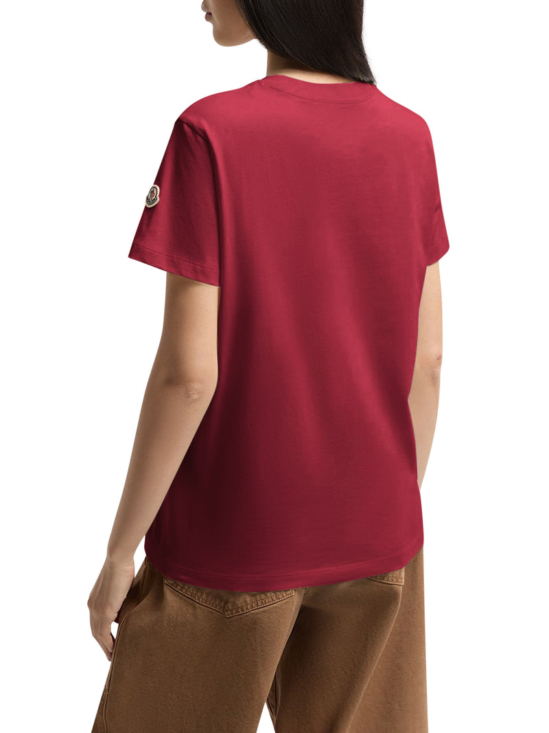 COTTON T-SHIRT WITH EMBROIDERED TONE-ON-TONE LOGO