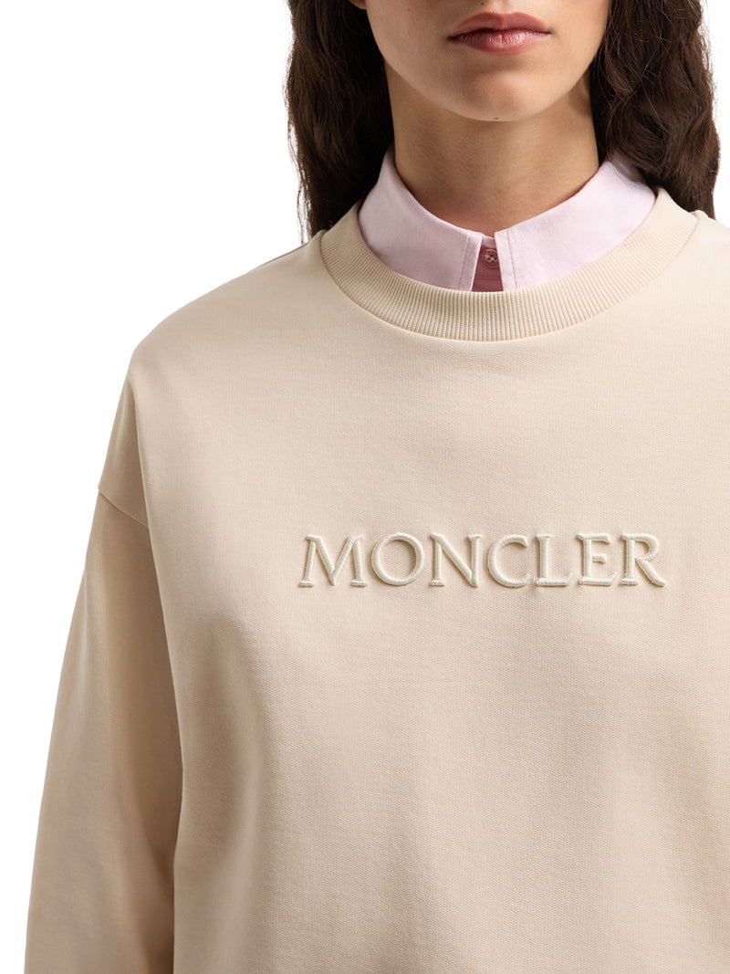 COTTON SWEATSHIRT WITH EMBROIDERED LOGO