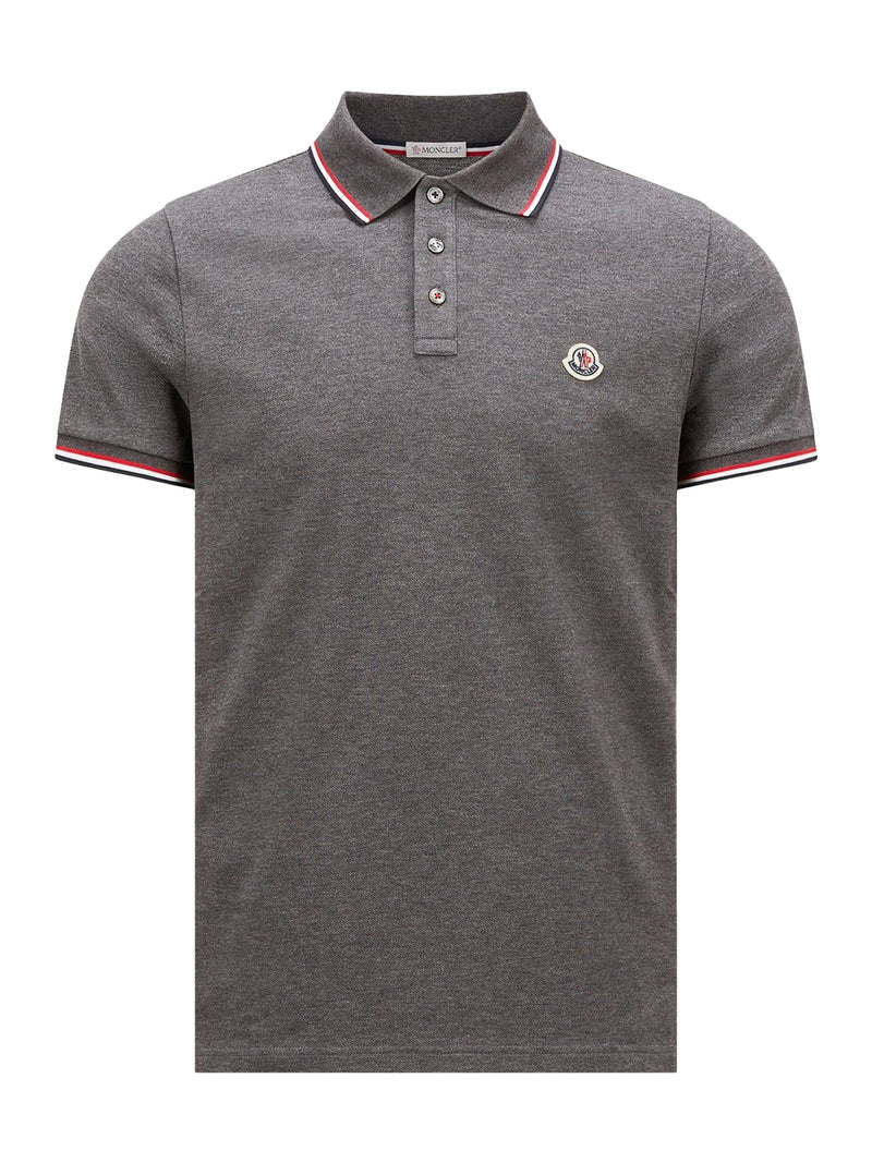 COTTON PIQUET POLO SHIRT WITH TRICOLOR TRIM