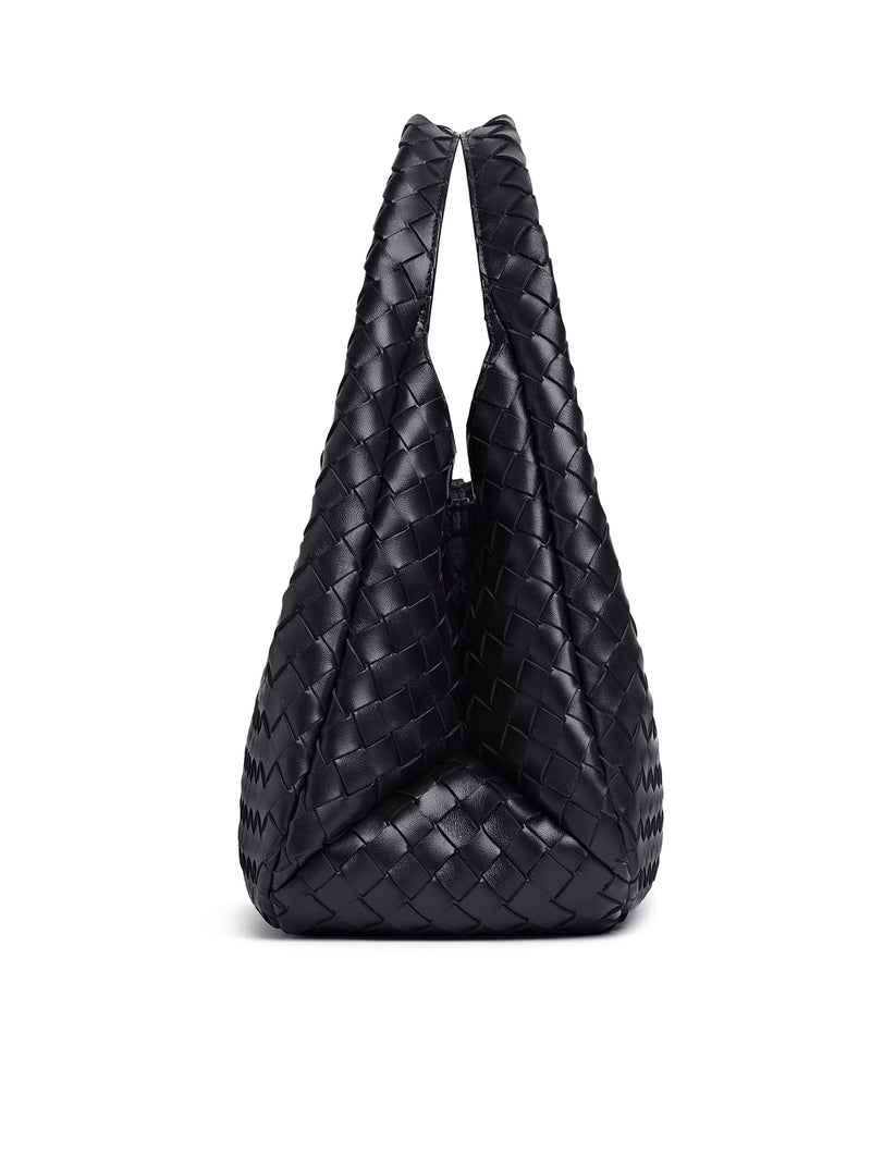 WOVEN LEATHER BELL BAG