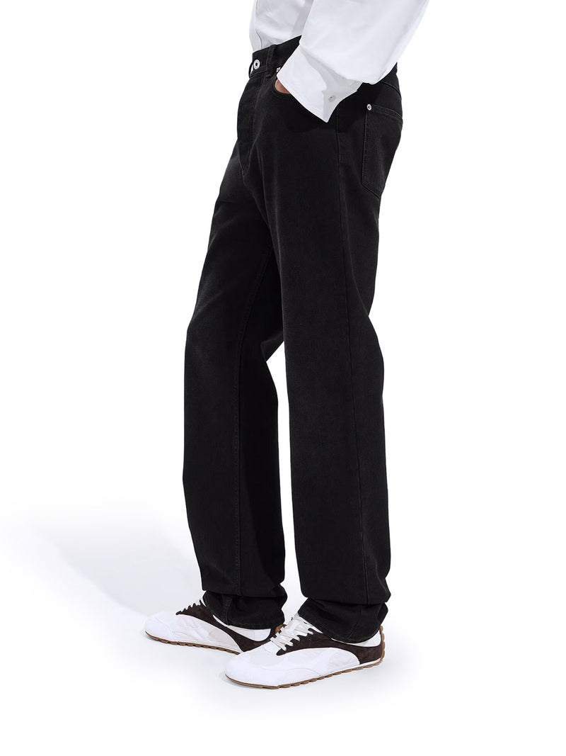 FIVE-POCKET STRETCH DENIM TROUSERS